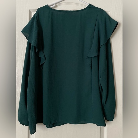 Nine West Long Sleeve Ruffle Blouse - Picture 2 of 6